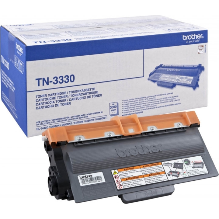 Оригинален тонер Brother Black TN3330 за HL-6180|5440|5470|DCP-8250|8110|MFC-8950|8510|8520 3K, "TN3330"
