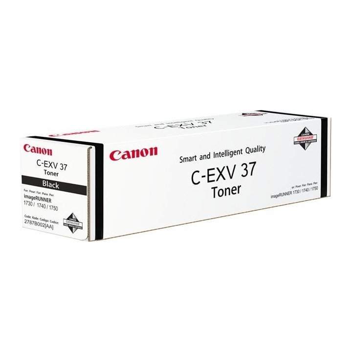 Original Canon Black Toner EXV37 for IR 1730I | IR 1740I | IR 1750I, 15.1K, NOPP "CF2787B002AA"