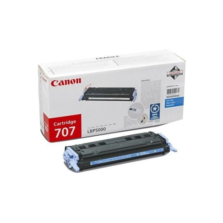 Toner Original Canon Cyan, CRG-707C, pentru LBP 5000|LBP 5100, 2K, (timbru verde 1.2 lei) , "CR9423A004AA"