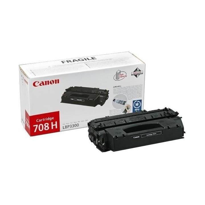 Toner Original Canon Black, CRG-708H, pentru LBP-3300|LBP-3360, 2.5K, (timbru verde 1.2 lei) , "CR0917B002AA"