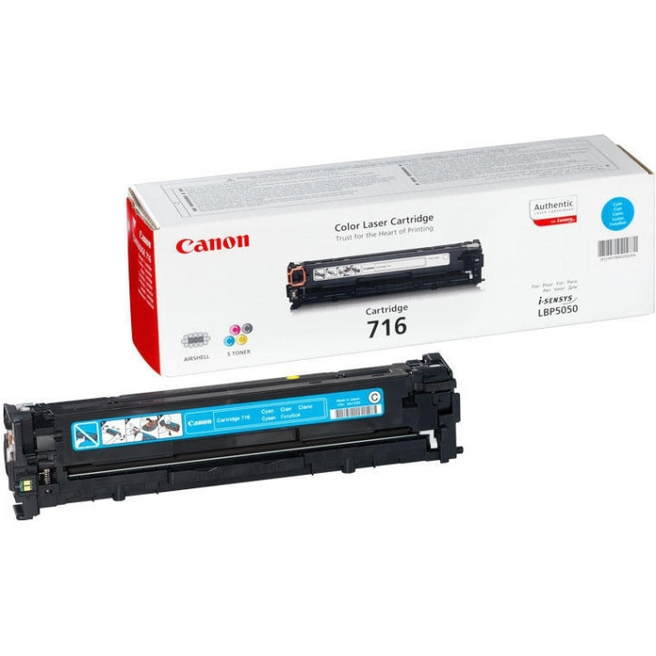 Оригинален тонер Canon Cyan CRG-716C за LBP-5050|MF-8030|MF-8040|MF-8050|MF-8080 1.5K "CR1979B002AA"