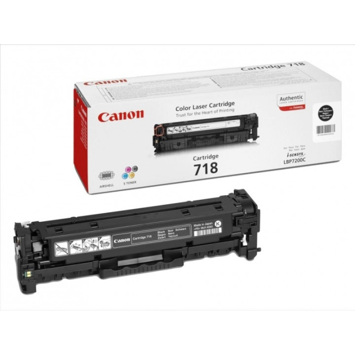 Eredeti Canon Fekete Toner CRG-718B LBP-7200|LBP-7210|LBP-7660|LBP-7680|MF-8330|MF-8340|MF-8350|MF-8360|MF-8380|MF-8540|MF-8550|