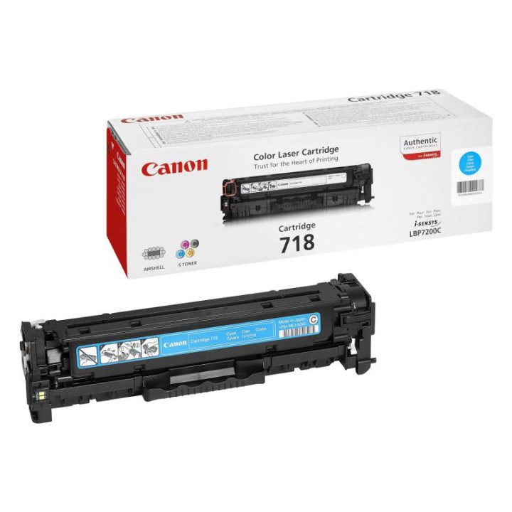 Eredeti Canon Cyan Toner CRG-718C LBP-7200|LBP-7210|LBP-7660|LBP-7680|MF-8330|MF-8340|MF-8350|MF-8360|MF-8380|MF-8540|MF-8550|MF
