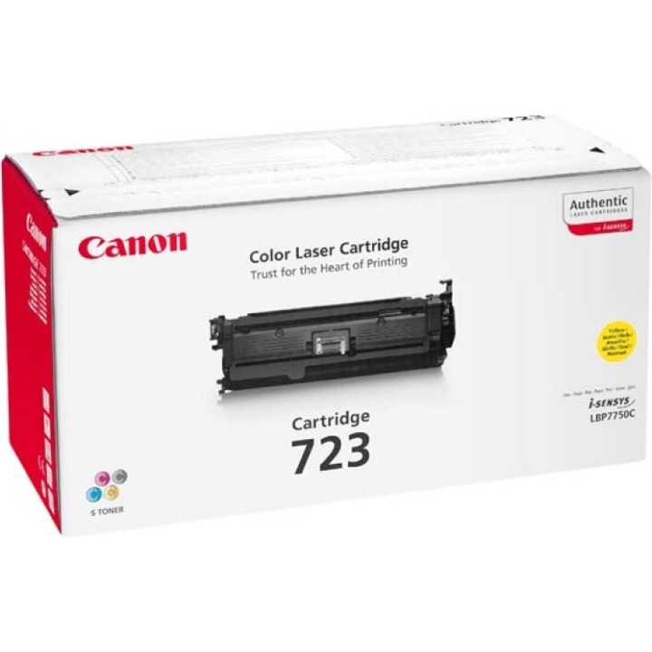 Original Canon Yellow Toner CRG-723Y for LBP-7750, 8.5K "CR2641B002AA"