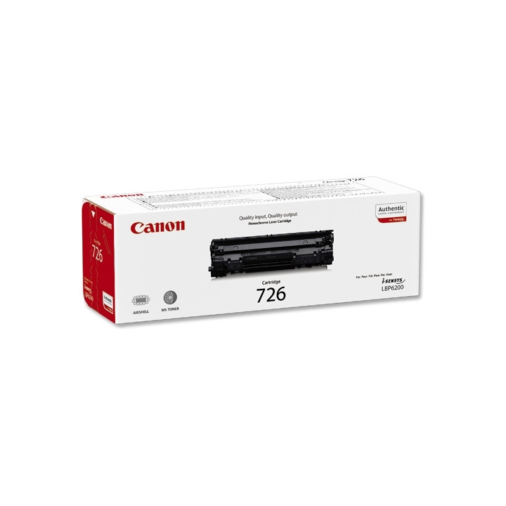 Toner Original Canon Black, CRG-726, pentru LBP-6200|LBP-6230, 2.1K, (timbru verde 1.2 lei) , "CR3483B002AA"