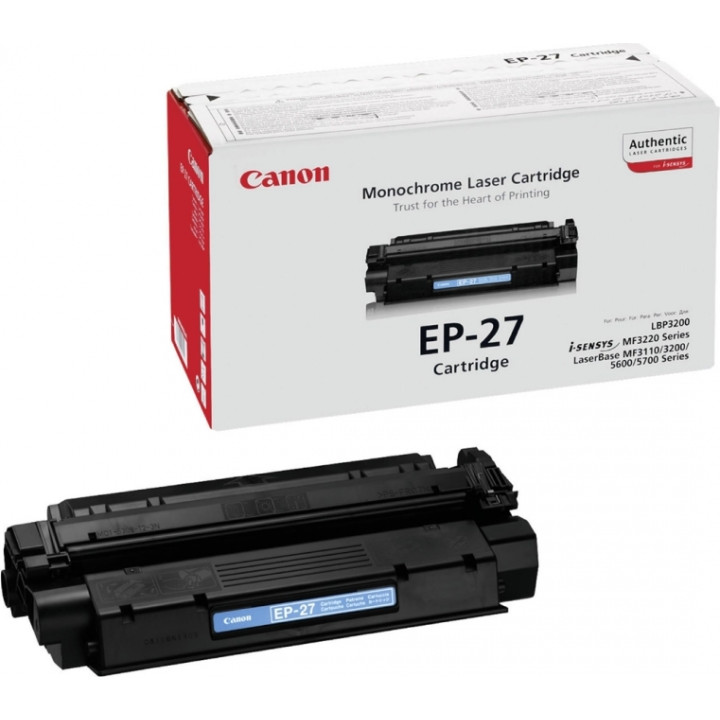 Original Canon Black Toner EP-27 for LBP-3200, LBP-3210, MF-3220, MF-3240, MF-5530, MF-5550, MF-5630, MF-5650, MF-5730, MF-5750,
