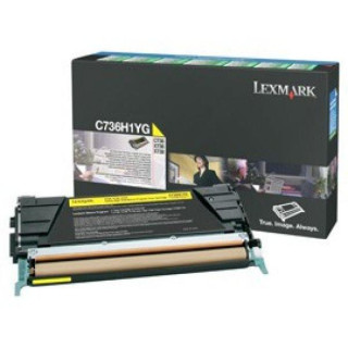 Оригинален тонер Lexmark Жълт C736H1YG за C736|X736|X738 1K "C736H1YG"