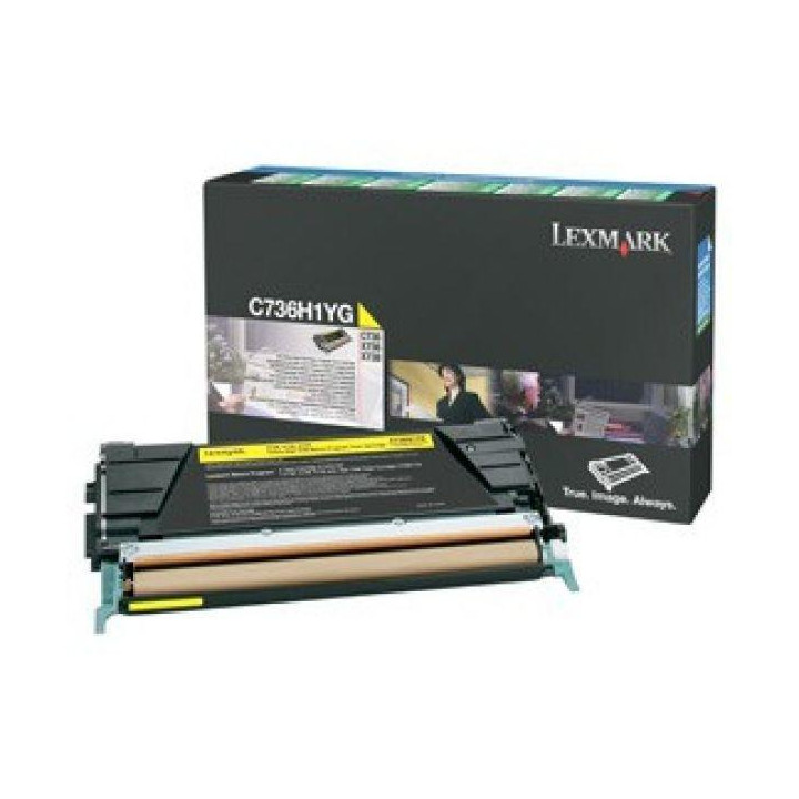 Оригинален тонер Lexmark Жълт C736H1YG за C736|X736|X738 1K "C736H1YG"