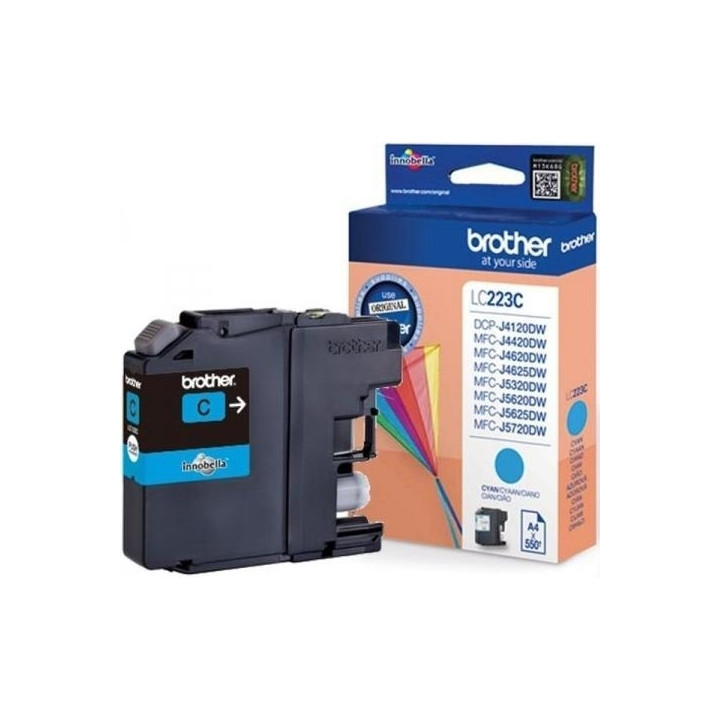 Original Brother Cyan Ink Cartridge LC223C for DCP-J4120 | MFC-J4420 | J4620 | J5320 | J5620 | J5720 550 "LC223C"