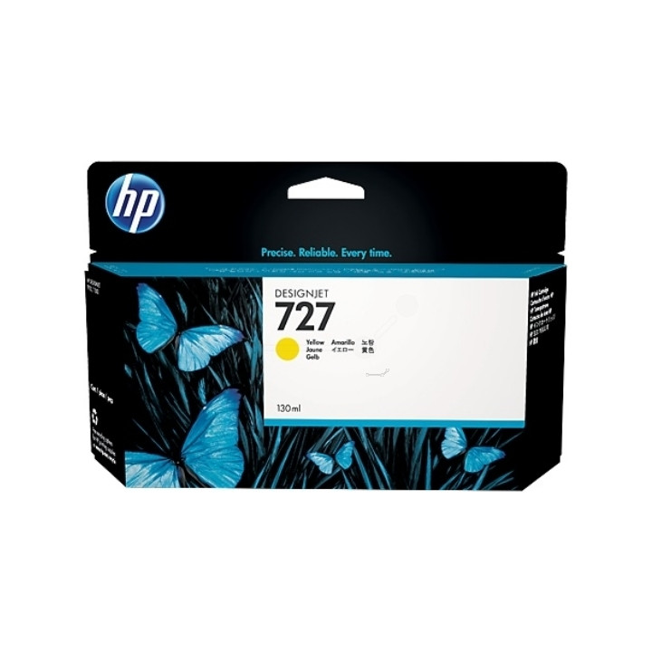 Картридж с оригинално мастило HP жълт №727 за DesignJet T1500|T1530|T2500|T2530|T920 130ml "B3P21A"