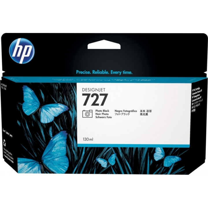 HP Photo Black 727 eredeti tintapatron DesignJet T1500|T1530|T2500|T2530|T920 130ml "B3P23A"
