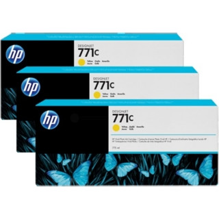 Tri-Pack Original HP Yellow, nr.771C, pentru DesignJet Z6200, , (timbru verde 0.45 lei), "B6Y34A"