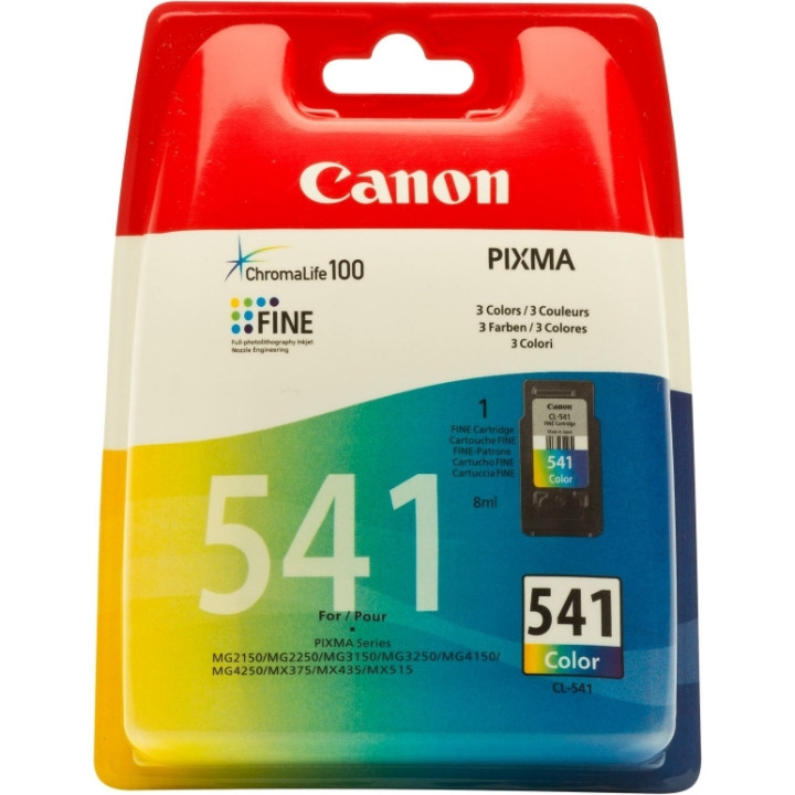 Original Canon Color Ink Cartridge CL-541 for Pixma MG2150, MG2250, MG3150, MG3250, MG3550, MG3650, MG4150, MG4250, MX375, MX395