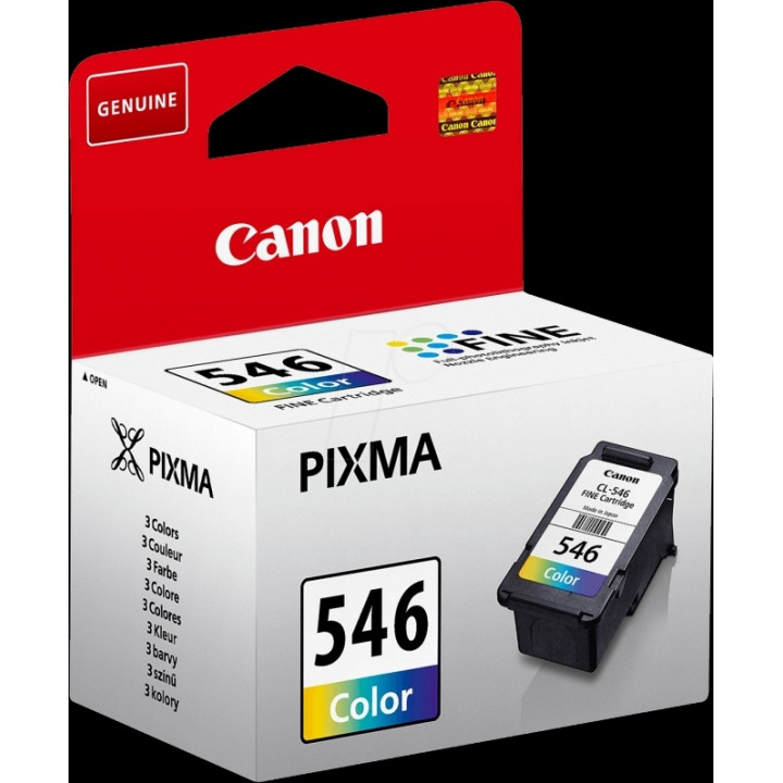 Original Canon Color Ink Cartridge CL-546 for Pixma IP2850, MG2450, MG2455, MG2550, MG2550S, MG2950, MG3050, MG3051, MG3052, MG3