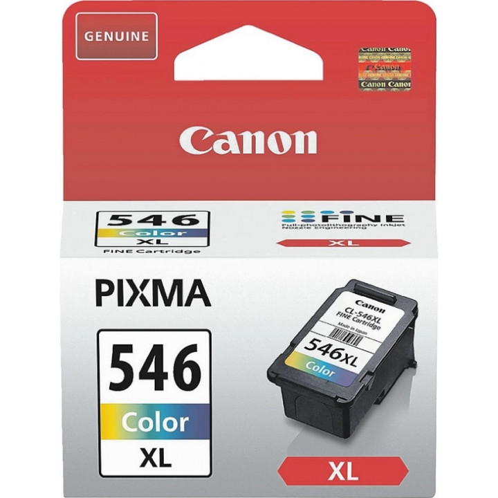 Original Canon Color Ink Cartridge CL-546XL for Pixma IP2850, MG2450, MG2455, MG2550, MG2550S, MG2950, MG3050, MG3051, MG3052, M