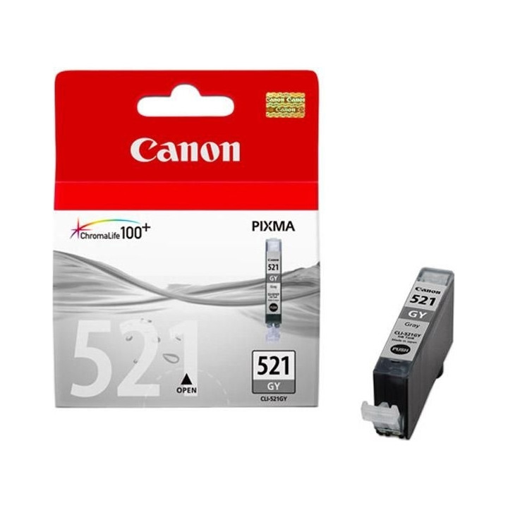 Original Canon Grey Ink Cartridge CLI-521G for iP3600 | iP4600 | MP540 | MP620 "BS2937B001AA"