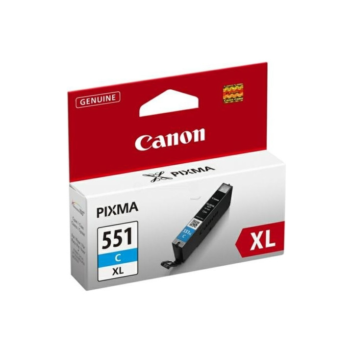 Original Canon Cyan Ink Cartridge CLI-551XLC for Pixma IP-7250|8750|IX-6850|MG-5450|5550|5650|6350|6450|6650|7150|7550|MX-725|92