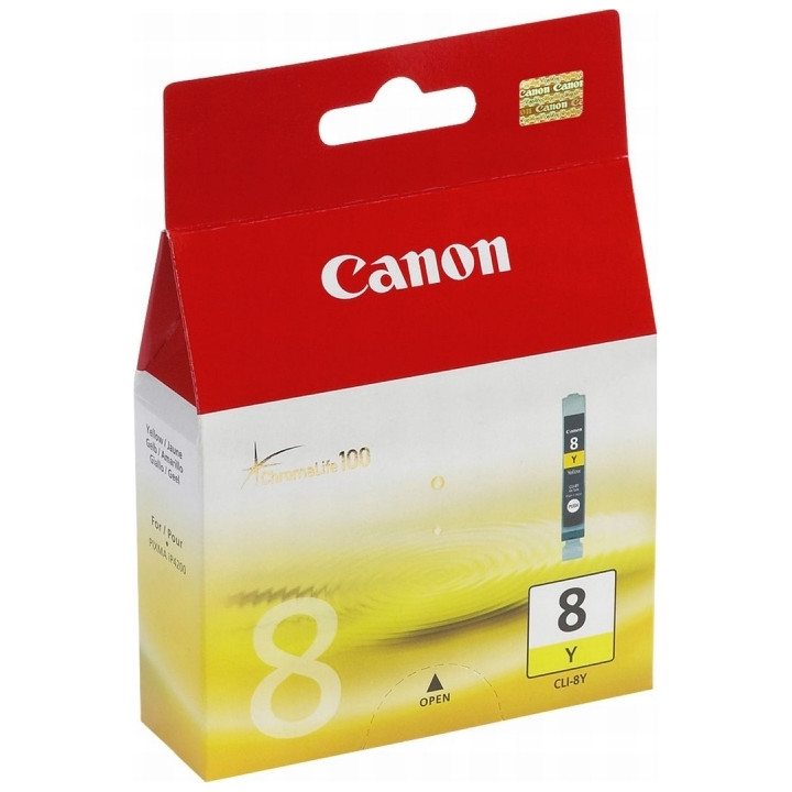 Cartus Cerneala Original Canon Yellow, CLI-8Y, pentru IP4200, , (timbru verde 0.15 lei), "BS0623B001AA"