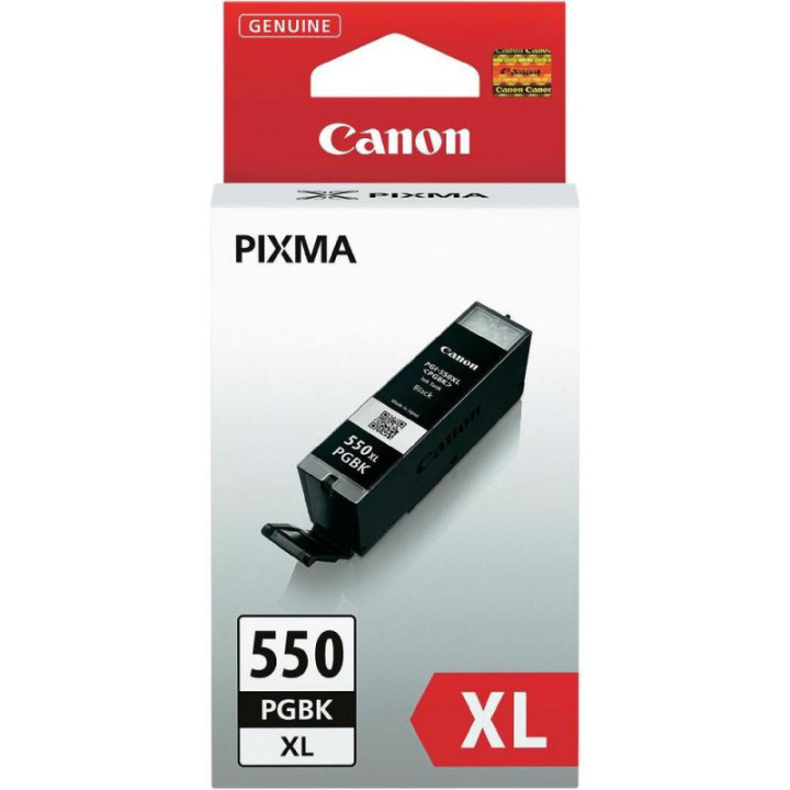 Original Canon Black Ink Cartridge PGI-550XL for Pixma IP-7250|8750|IX-6850|MG-5450|5550|5650|6350|6450|6650|7150|7550|MX-725|92