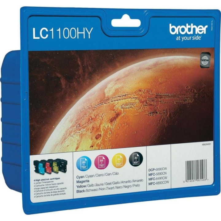 Original Brother CMYK Combo Pack LC1100HYVALBP for DCP-6690 | MFC-5895 | MFC-6490 | MFC-6890 1 x 4503x325 "LC1100HYVALBP"