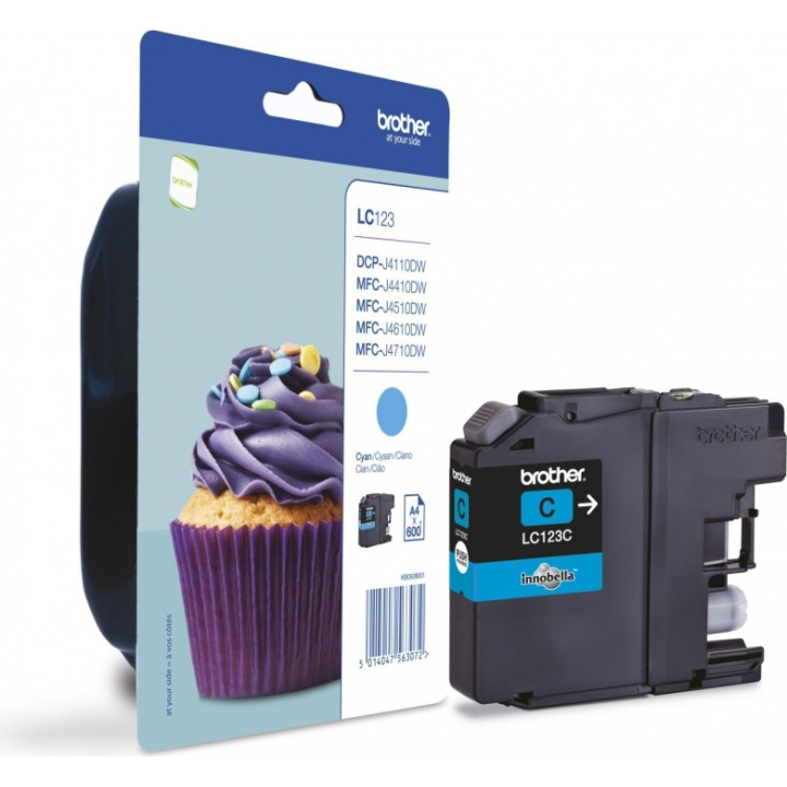 Картридж оригинално мастило Brother Cyan LC123C за DCP-J4110 | MFC-J4410 | J4510 | J4610 | J4710 | J6520 | J6920 600 "LC123C"