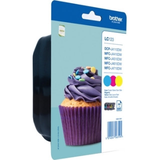 Combo-Pack Eredeti Brother CMY LC123RBWBP DCP-J4110| MFC-J4410|J4510|J4610|J4710|J6520|J6920 3x600 "LC123RBWBP"