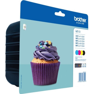 Combo-Pack Eredeti Brother CMYK LC123VALBP DCP-J4110| MFC-J4410| J4510| J4610| J4710| J6520| J6920 4x600 "LC123VALBP"
