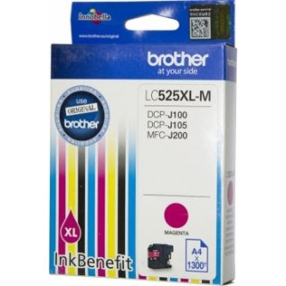 Оригинален мастилен картридж Brother Magenta LC525XLM за DCP-J100|J105|MFC-J200 1.3K "LC525XLM"