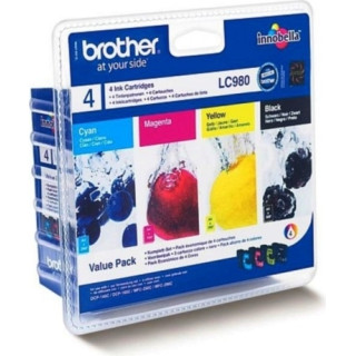 Картридж оригинално мастило Brother CMYK LC980VALBP за DCP-145C|165C|195C|365C|375C|MFC-250C|290C|295CN 1x 300,3x295 "LC980VALBP