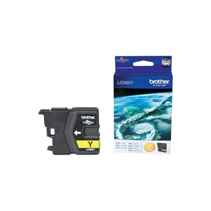 Original Brother Yellow Ink Cartridge LC985Y for DCP-145C | 165C | 195C | 365C | 375C | MFC-250C | 290C | 295CN 260 "LC985Y"