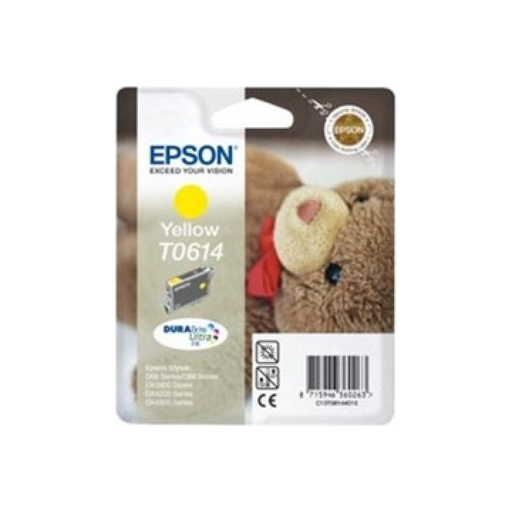 Cartus Cerneala Original Epson Yellow, T0614, pentru D88|D68PE|DX4800|DX4850|DX4200|DX4250|DX3800|DX3855, , (timbru verde 0.15 l