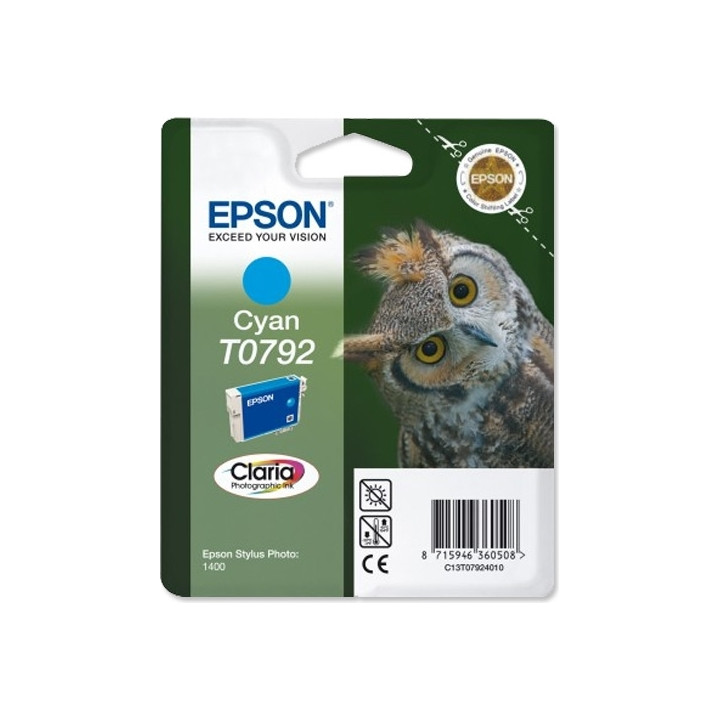 Eredeti Epson T0792 Cyan tintapatron Stylus Photo 1400 "C13T07924010"