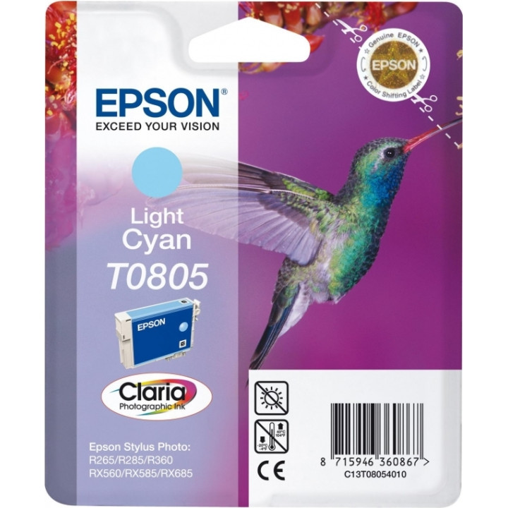 Eredeti Epson Light Cyan T0805 tintapatron Stylus Photo R265|360|RX562 "C13T08054011" (RAPO)
