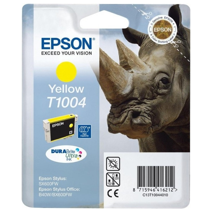 Eredeti Epson sárga tintapatron T1004 B40W|BX600|610FW "C13T10044010"