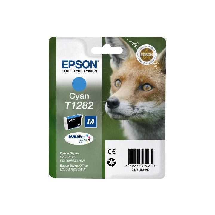 Original Epson Cyan Ink Cartridge T1282 for S22|SX125 "C13T12824011"