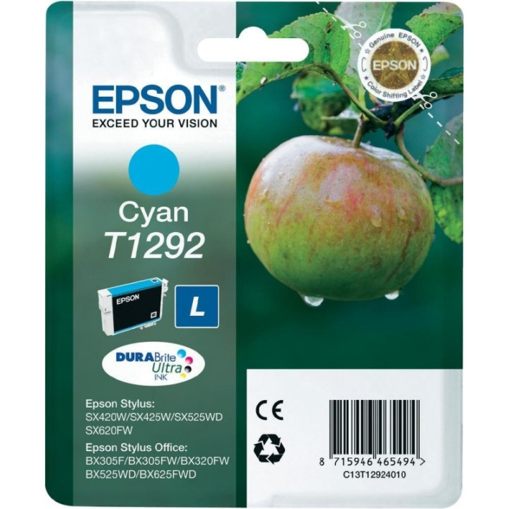 Cartus Cerneala Original Epson Cyan, T1292, pentru SX425W, , (timbru verde 0.15 lei), "C13T12924011"