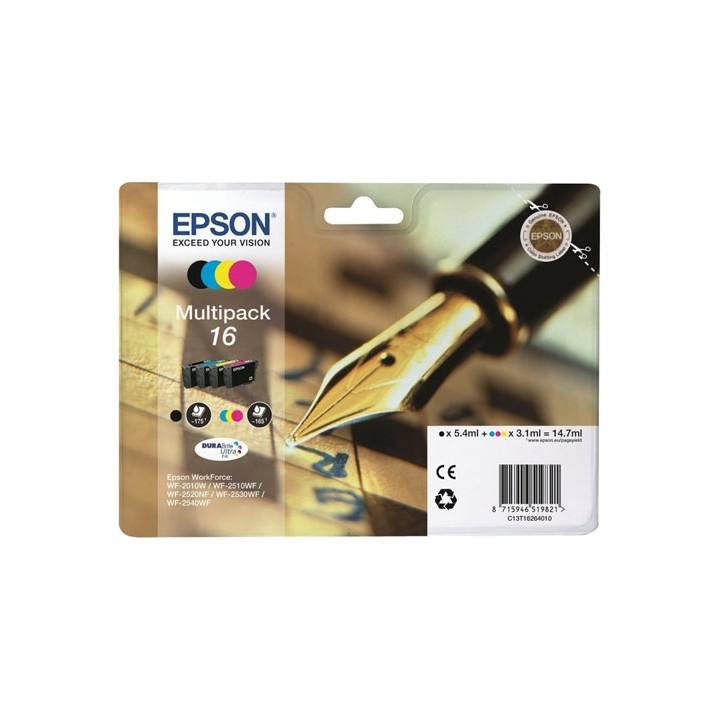 Eredeti Epson CMYK T1626 tintapatron WF2540-hez "C13T16264010"