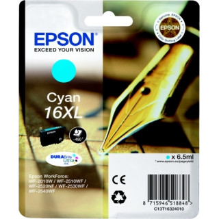Cartus Cerneala Original Epson Cyan, T1632, pentru WF2540, , (timbru verde 0.15 lei), "C13T16324010"
