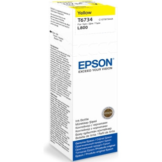 Оригинален мастилен картридж Epson Yellow T6734 за L800 "C13T67344A" (RAPO)