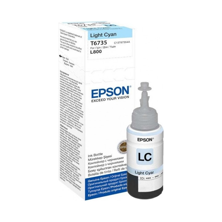 Cartus Cerneala Original Epson Light Cyan, T6735, pentru L800, , (timbru verde 0.15 lei), "C13T67354A"(RAPO)