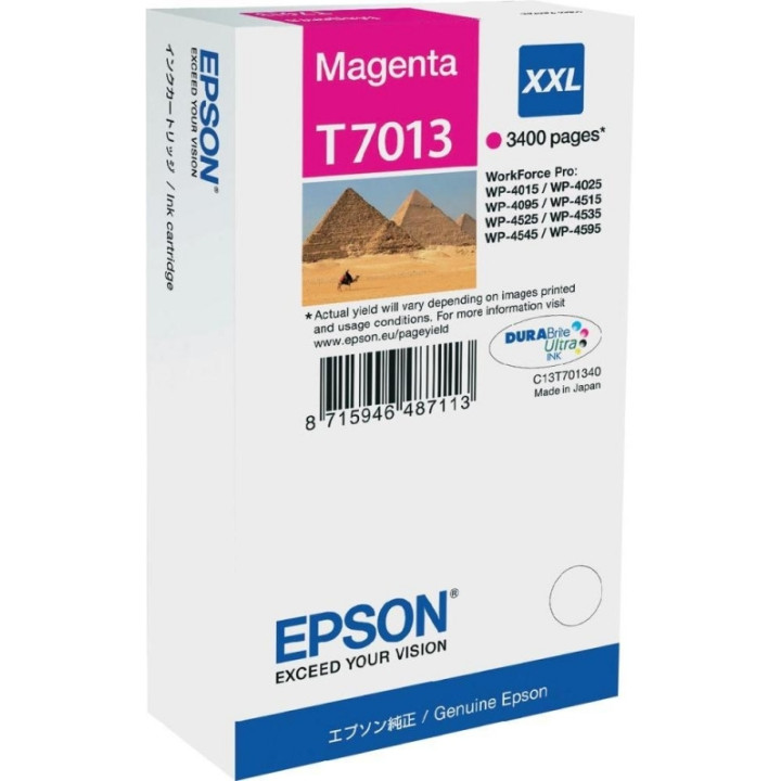Original Epson Magenta Ink Cartridge T7013 for WP4000|4500 "C13T70134010" (RAPO)
