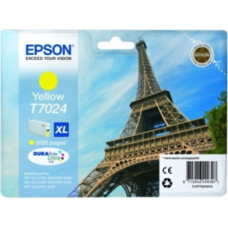 Eredeti Epson sárga tintapatron T7024 WP4000|4500-hoz "C13T70244010"