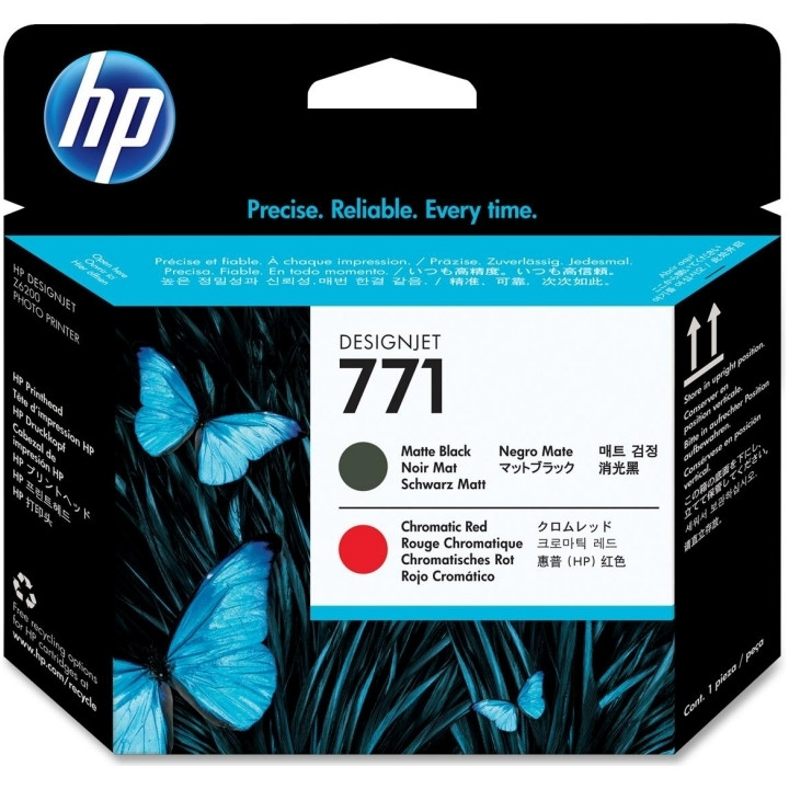 Капсула за печат Original HP матово черно/хроматично червено номер 771 за DesignJet Z6200 "CE017A"