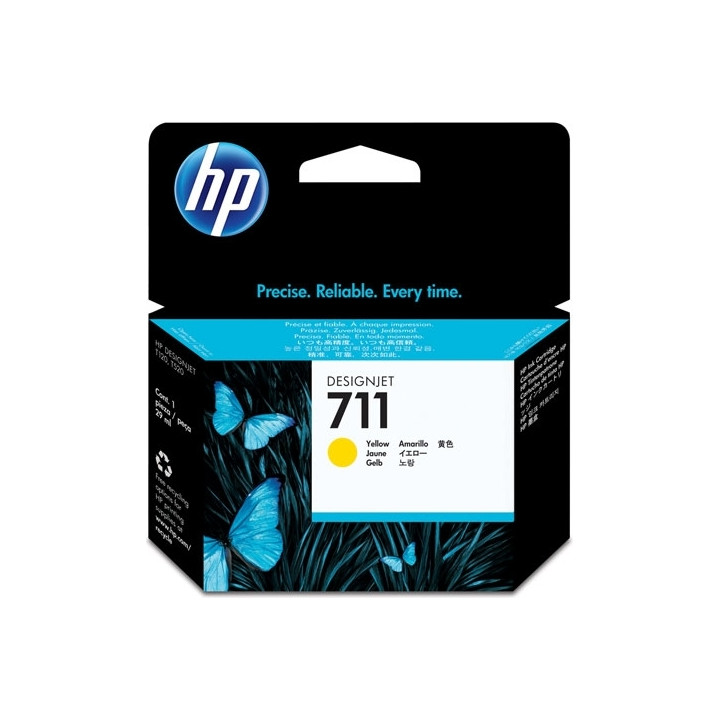 Cartus Cerneala Original HP Yellow, nr.711, pentru DesignJet T120|T520, , (timbru verde 0.15 lei), "CZ132A"