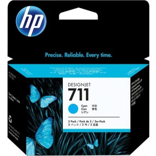 Tri-Pack Eredeti HP Cián nr.711 a DesignJet T120|T520 "CZ134A" számára