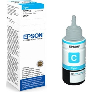 Оригинален мастилен картридж Epson Cyan T6732 за L800 "C13T67324A" (RAPO)