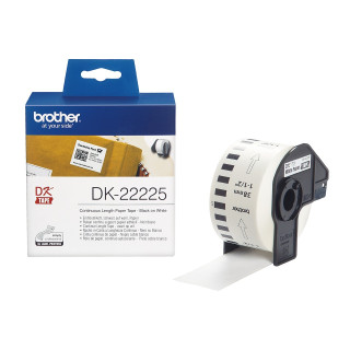 Brother DK22225 Fekete-fehér Papírszalag P-TOUCH QL-1100|1110|800|810|1050|1060|500|560|570|580|650|700 38mmX30.48m