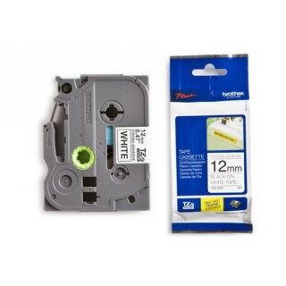 Eredeti Brother Laminált Öntapadó Szalag Fekete Fehér TZES231 12mm H105/PT-E110/D400/D450/D600/E300/E550/H110/H500/P750/PT-D210/