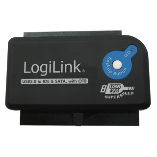 АДАПТЕР USB LOGILINK USB 3.0 (T) към IDE (M) или S-ATA (M) адаптер USB за устройства 2.5"/3.5" функция OTB черен "AU0028A"