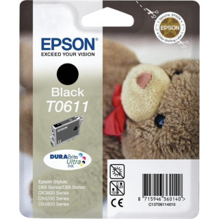 Eredeti Epson Fekete T0611 Tintapatron D88|D68PE|DX4800|DX4850|DX4200|DX4250|DX3800|DX3851 "C13T06114010"(RAPO)